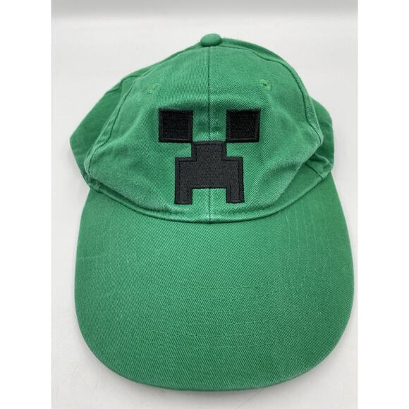 Minecraft Hat Cap Creeper Baseball Green Youth One size Adjustable SnapBack - Picture 1 of 7